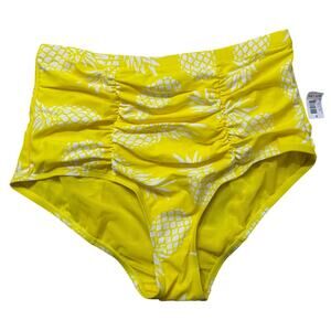 Torrid Women's Plus Size Graphic Pineapple High-Rise Bikini Bottom Size 0 M New